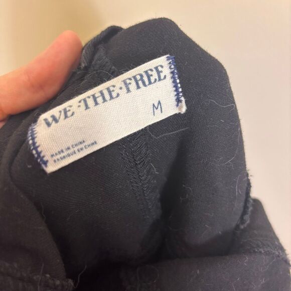 We The Free Free People Black Short Sleeve Sweetheart Neckline Denim Jumpsuit Si - Picture 8 of 9